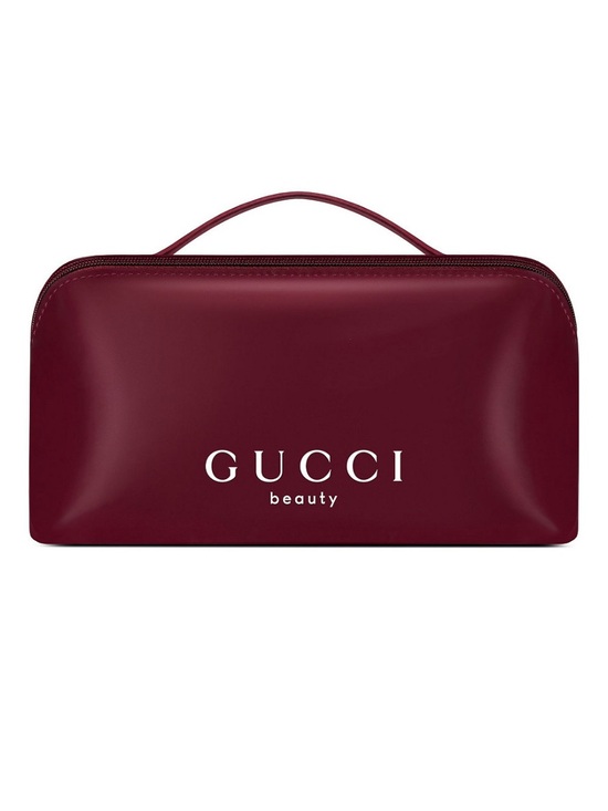 Gucci Handbags - Authentic Gucci Beauty Maroon Burgundy Glossy Makeup Cosmetic Bag with handle